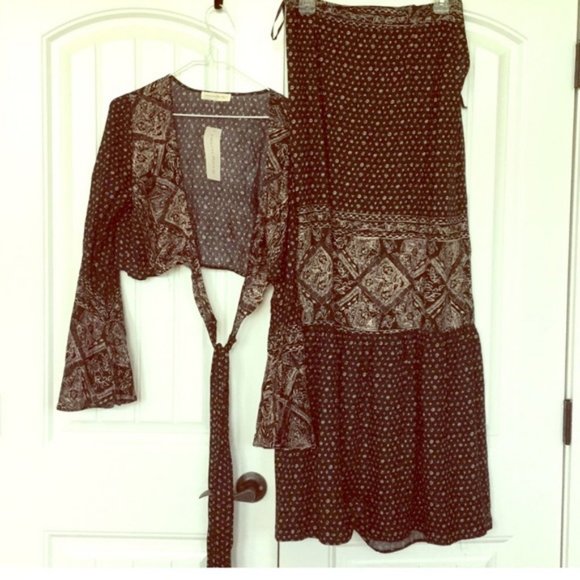 American threads high waisted skirt and gypsy top - Picture 1 of 4